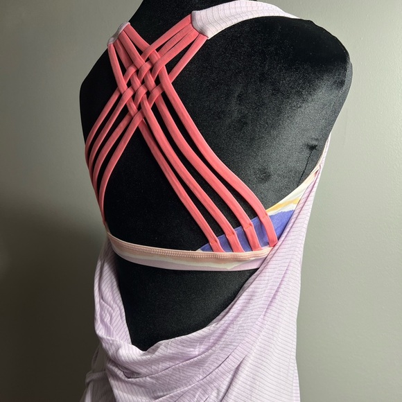 EUC Lululemon Wild Tank Size 6 Color heathered pretty purple/bleacher stripe - Picture 6 of 8